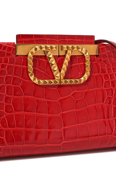 Клатч alcove из кожи аллигатора VALENTINO, арт. XW2B0K01/SUT/AMIS, фото 3