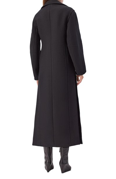 Шерстяное пальто с отделкой из овчины BLUMARINE черного цвета по цене 112000 руб., арт. 2S099W_SET, фото 4 Шерстяное пальто с отделкой из овчины BLUMARINE, арт. 2S099W_SET, фото 4