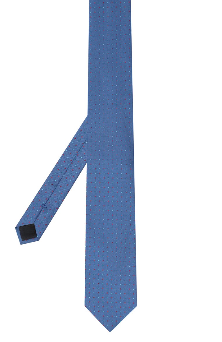 Мужской шелковый галстук BROUBACK синего цвета, арт. TIE 8CM/SS24 | Фото 3 (Материал сплава: Проставлено; Материал: Текстиль, Шелк; Нос: Не проставлено; Принт: С принтом)