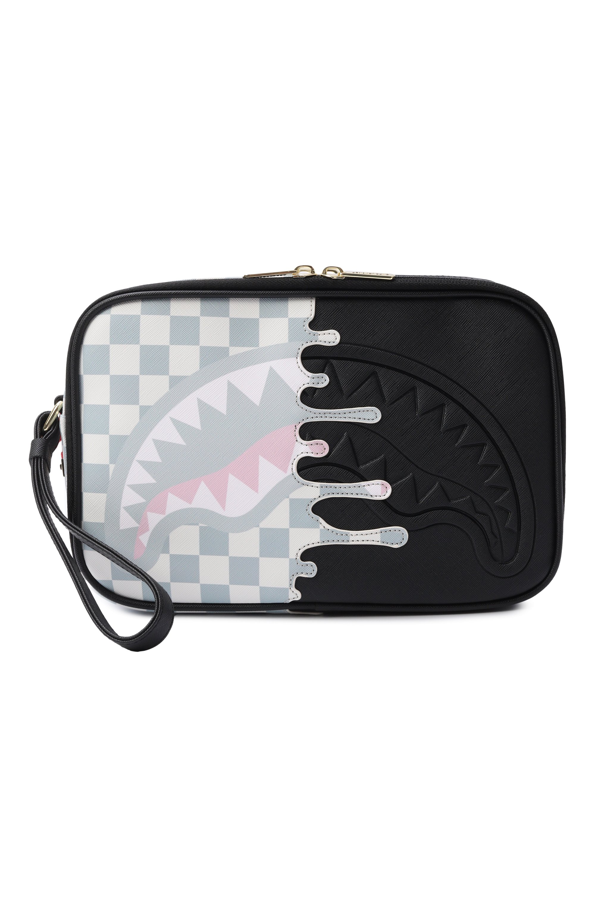 Косметичка unfinished shark SPRAYGROUND, арт. 910B8918NSZ/CREAM CHECK UNFINISHED SHARK T0ILETRY, фото 1