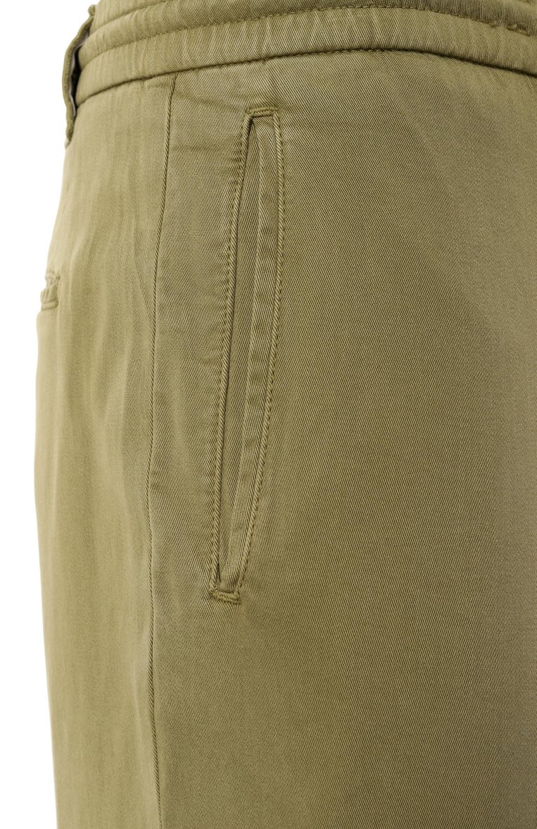 Мужские брюки KITON хаки цвета, арт. UPLACK0606F09/44 | Фото 6 (Случай: Повседневный; Стили: Милитари; Длина (брюки, джинсы): Стандартные; Материал внешний: Хлопок; Автоматизация состава: Проставлено; Автоматизация ТО: Проставлено)