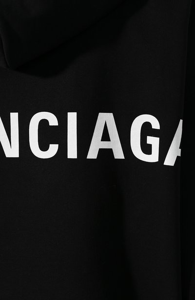 Хлопковое худи BALENCIAGA черного цвета по цене 55100 руб., арт. 556113/TAV37, фото 5 Хлопковое худи BALENCIAGA, арт. 556113/TAV37, фото 5