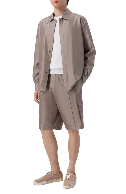 Шелковые шорты MVST M26.2PM.T037/F020 TECH SILK Бежевый  M26.2PM.T037/F020 TECH SILK Фото 2