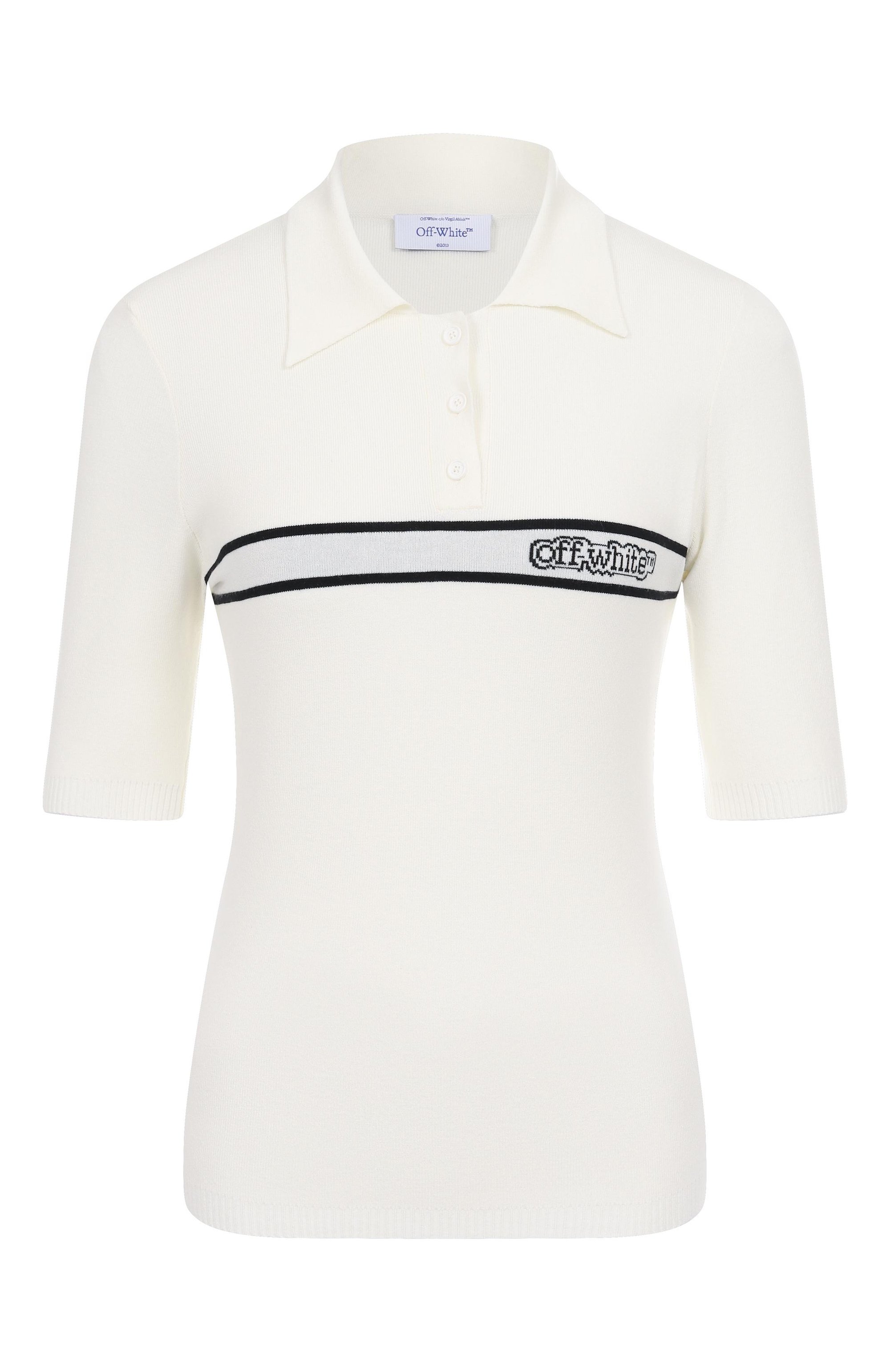 Поло из вискозы OFF-WHITE, арт. 0WHV005S25KNI0010A10, фото 1