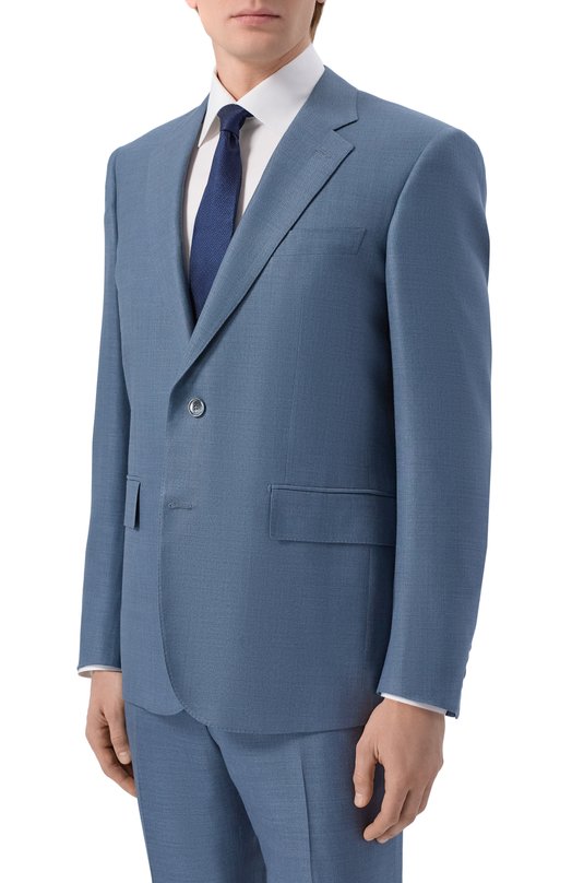 Костюм из шерсти и шелка Stefano Ricci S1SF432800/WK001U_001 Голубой  S1SF432800/WK001U_001 Фото 2