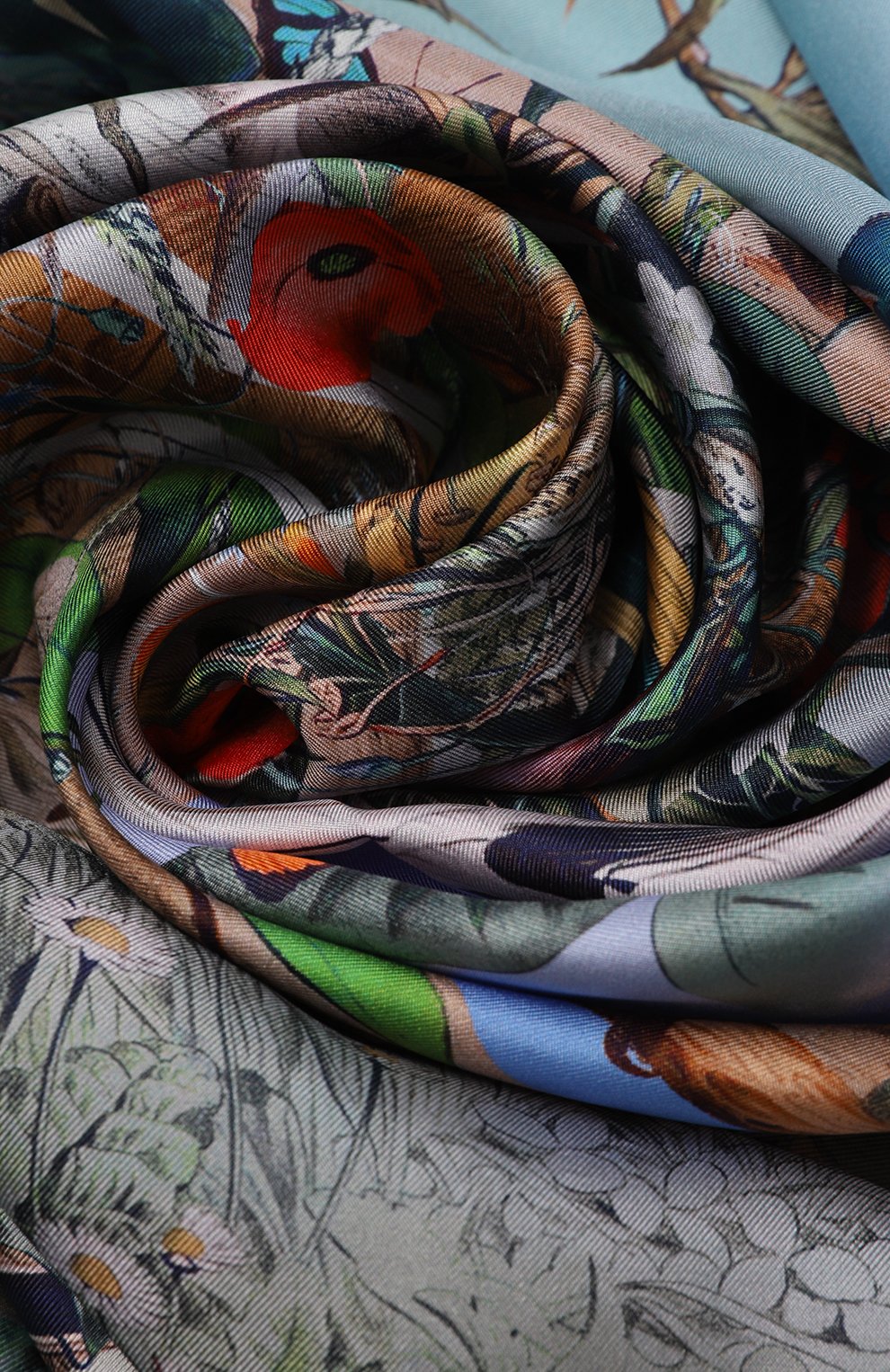 Шелковый платок green book RADICAL CHIC голубого цвета по цене 29900 руб., арт. 660912.07.09, фото 3 Шелковый платок green book RADICAL CHIC, арт. 660912.07.09, фото 3