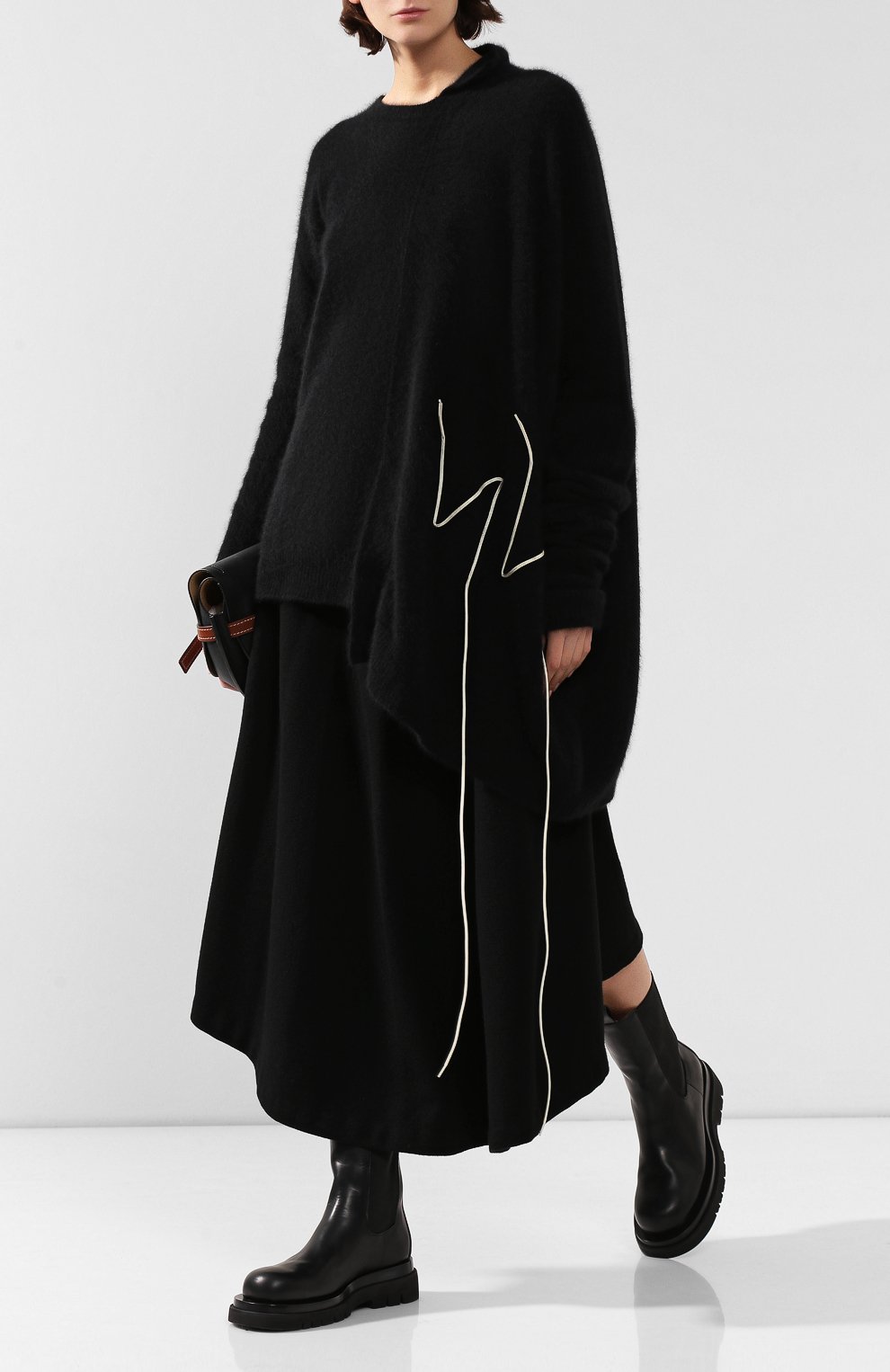 Шерстяной пуловер YOHJI YAMAMOTO разноцветного цвета по цене 66900 руб., арт. FC-K18-185, фото 2 Шерстяной пуловер YOHJI YAMAMOTO, арт. FC-K18-185, фото 2