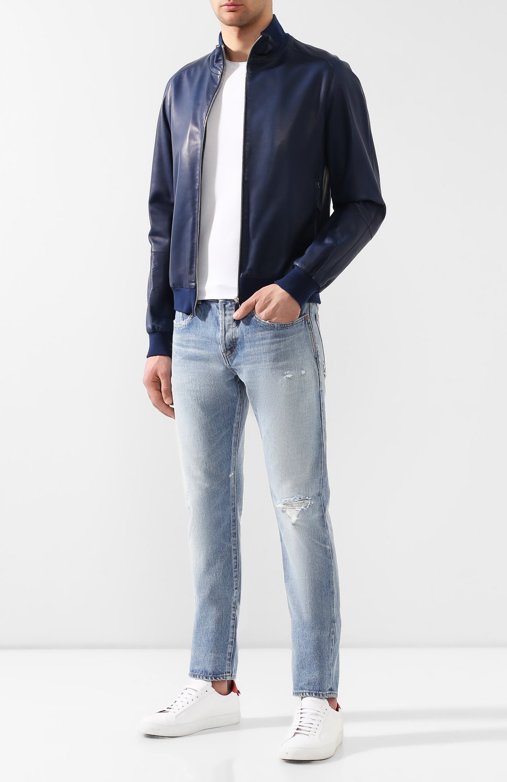 Кожаный бомбер ANDREA CAMPAGNA, арт. 80950E1652600, фото 2