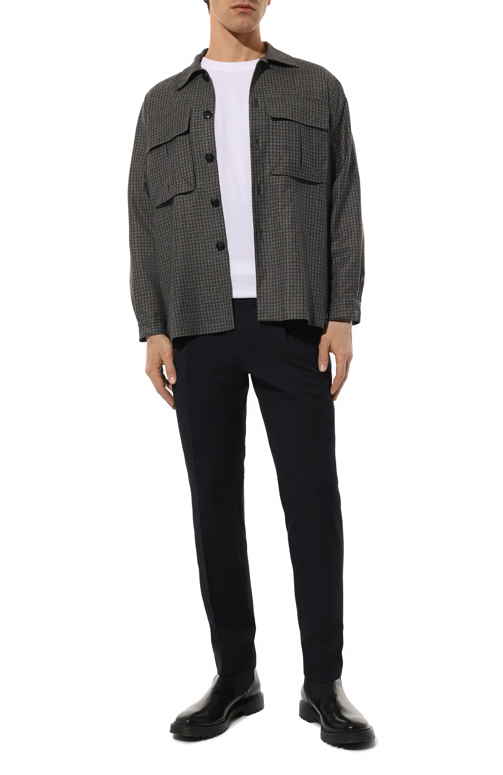 Шерстяная рубашка KITON темно-серого цвета по цене 123000 руб., арт. UMC013K0127C01, фото 2 Шерстяная рубашка KITON, арт. UMC013K0127C01, фото 2