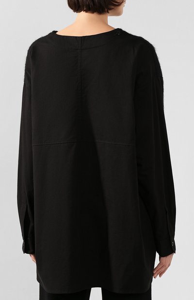 Шерстяной пуловер YOHJI YAMAMOTO черного цвета по цене 47150 руб., арт. YC-B02-104, фото 4 Шерстяной пуловер YOHJI YAMAMOTO, арт. YC-B02-104, фото 4