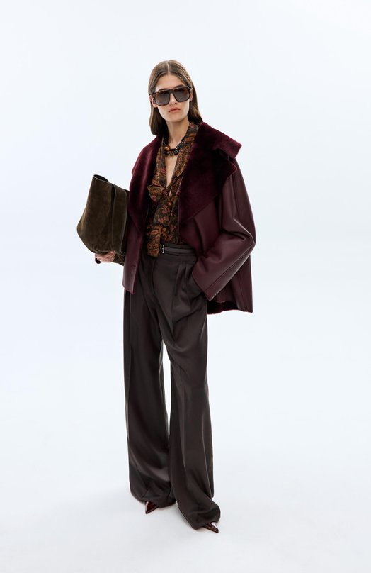 Дубленка из овчины MVST M25.1PW.F002/TEMPESTA Бордовый  M25.1PW.F002/TEMPESTA Фото 6