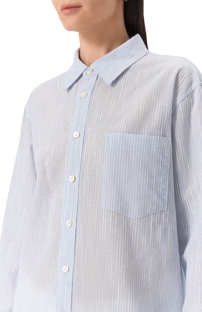 Хлопковая рубашка DUNST голубого цвета по цене 12600 руб., арт. UDSH5B123B2, фото 5 Хлопковая рубашка DUNST, арт. UDSH5B123B2, фото 5