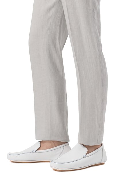 Кожаные мокасины ARTIOLI белого цвета по цене 137000 руб., арт. 882/BIS/S0FT KID, фото 3 Кожаные мокасины ARTIOLI, арт. 882/BIS/S0FT KID, фото 3