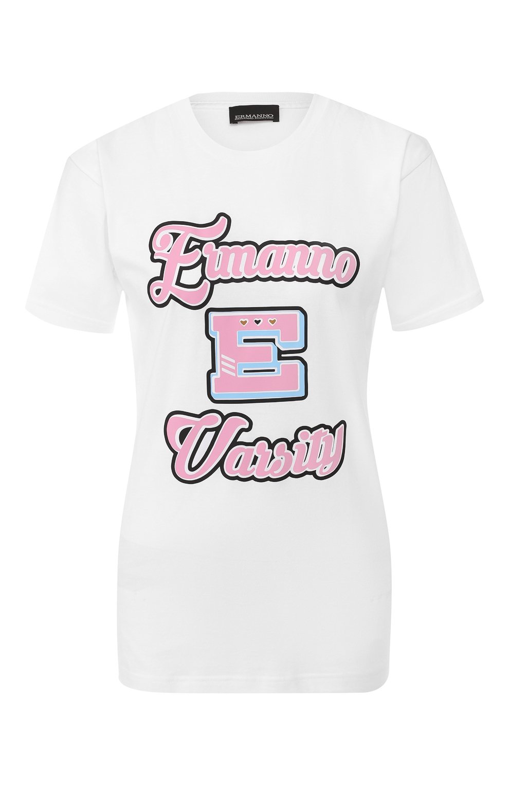 Хлопковая футболка ERMANNO ERMANNO SCERVINO, арт. 44 T TS26 JC0, фото 1