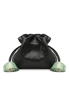 Женский клатч flamenco LOEWE черного цвета, арт. A411FC1X17 | Фото 1 (Ремень/цепочка: На ремешке; Материал: Натуральная кожа; Женское Кросс-КТ: Клатч-клатчи; Размер: medium)