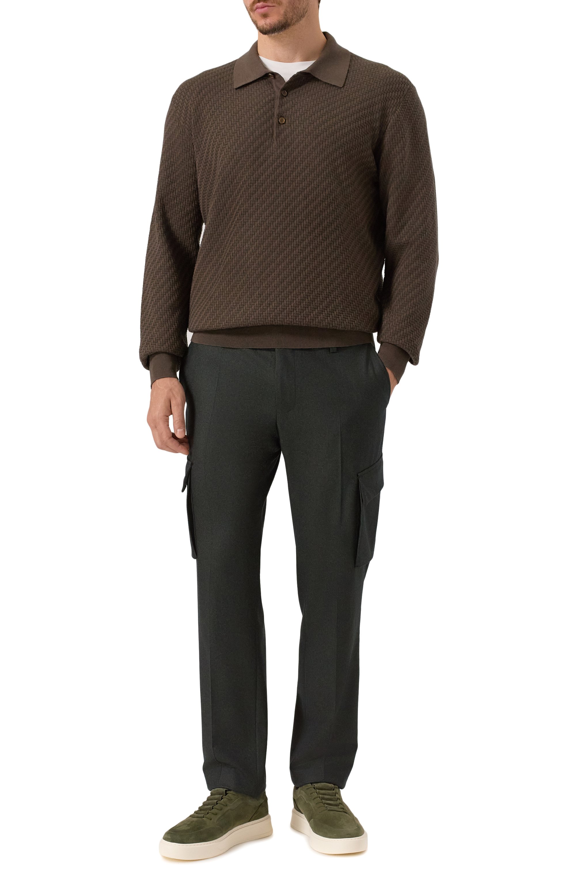 Поло из хлопка и шелка BRIONI, арт. UMR10LPAK22, фото 2