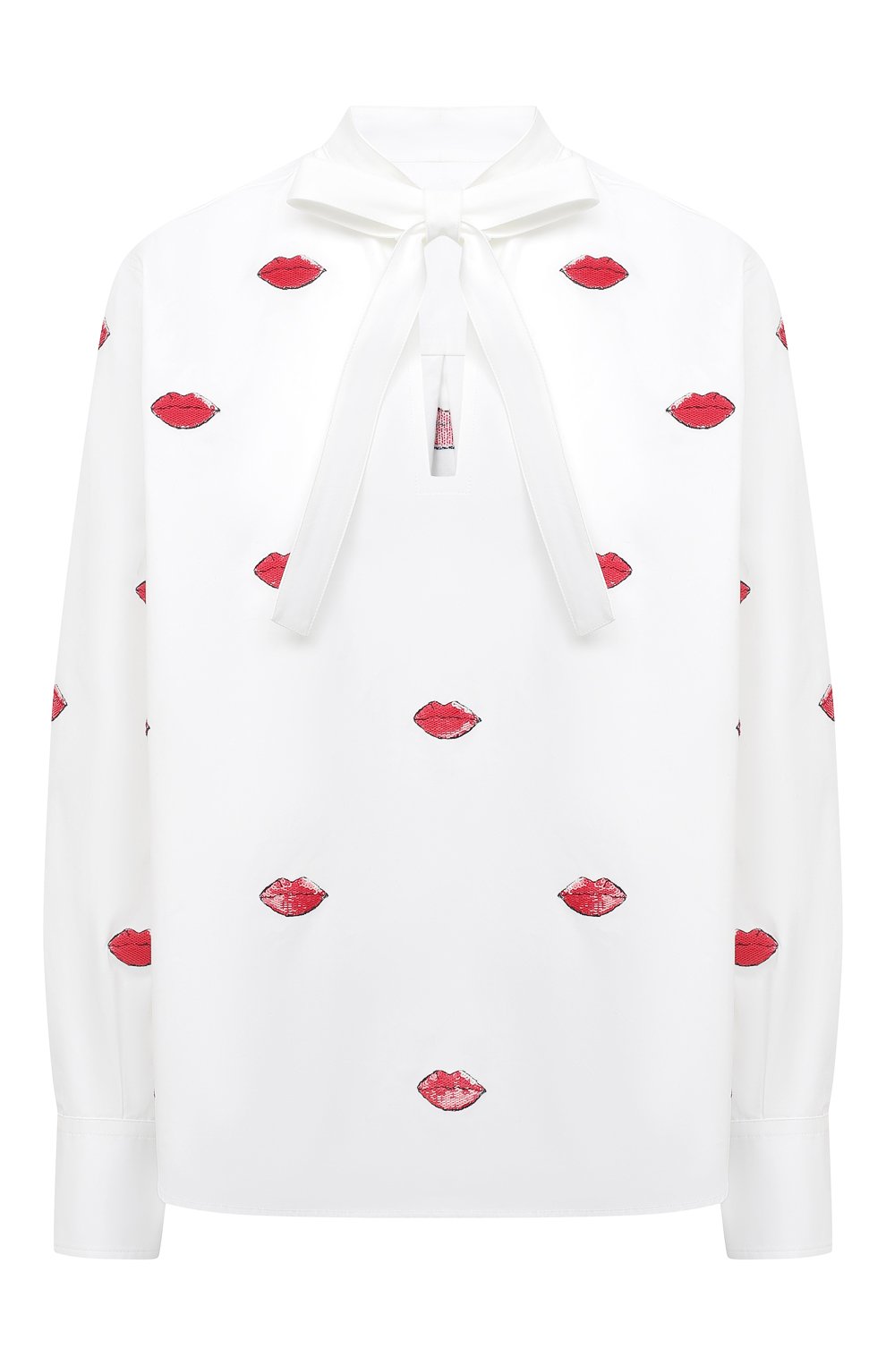 Хлопковая блузка VALENTINO белого цвета по цене 299500 руб., арт. VB3AE5G05DN, фото 1 Хлопковая блузка VALENTINO, арт. VB3AE5G05DN, фото 1