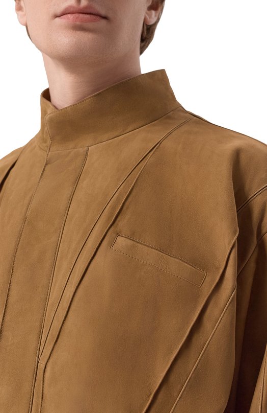 Замшевый бомбер Giorgio Armani GM003586/AF24918 Коричневый  GM003586/AF24918 Фото 5