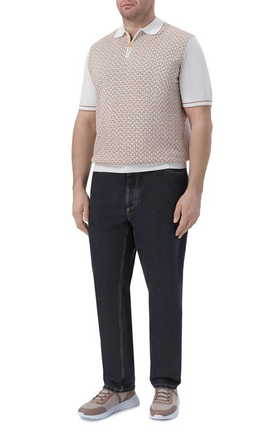 Мужская поло из хлопка и шелка STEFANO RICCI, арт. K212037P31/F26193