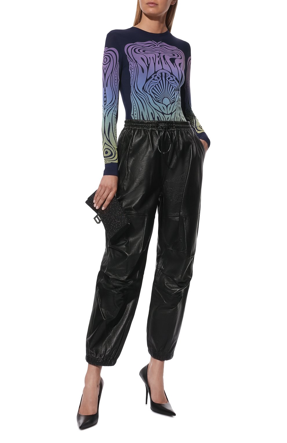 Кожаные джоггеры ALEXANDER WANG, арт. UWC1224035, фото 2