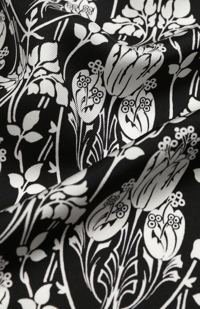 Шелковый платок DOLCE & GABBANA черно-белого цвета по цене 15600 руб., арт. GR412E/G0WKK, фото 2 Шелковый платок DOLCE & GABBANA, арт. GR412E/G0WKK, фото 2