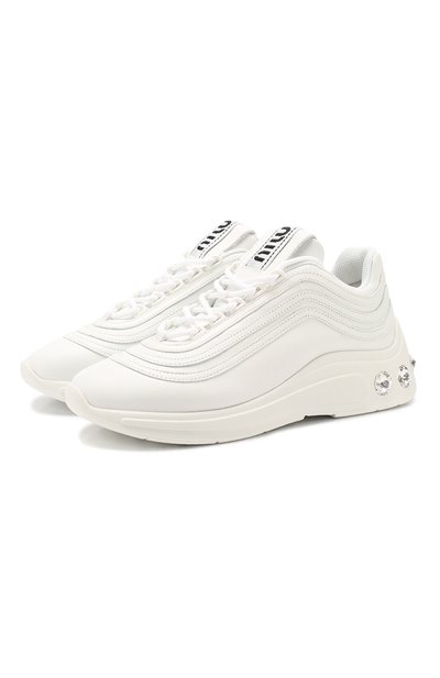 Кожаные кроссовки MIU MIU, арт. 5E841C/3L4A, фото 1