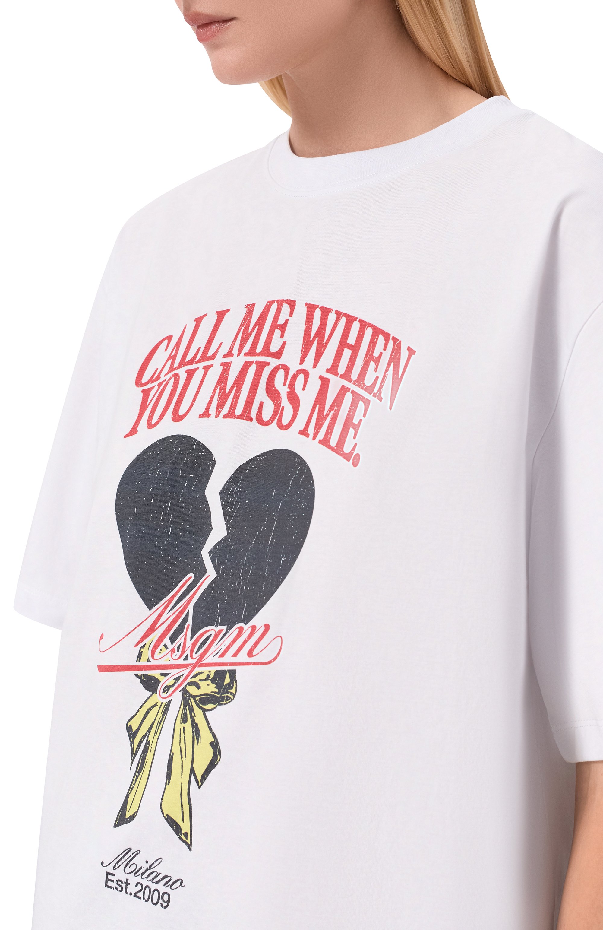 Хлопковая футболка MSGM, арт. 4042MDM97 267002/267002, фото 5