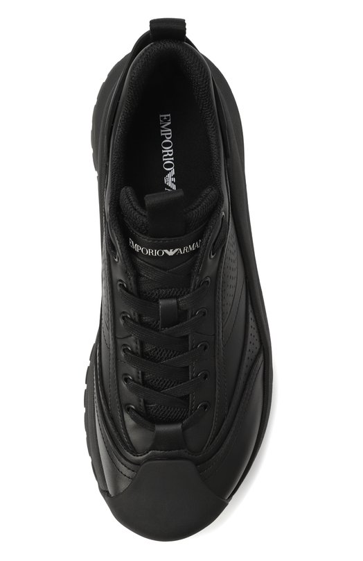 Кожаные кроссовки Chunky Emporio Armani EM003035/AF18226 Чёрный  EM003035/AF18226 Фото 6