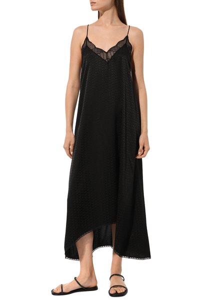 Шелковое платье ZADIG AND VOLTAIRE черного цвета по цене 63550 руб., арт. WWDR00727, фото 3 Шелковое платье ZADIG AND VOLTAIRE, арт. WWDR00727, фото 3