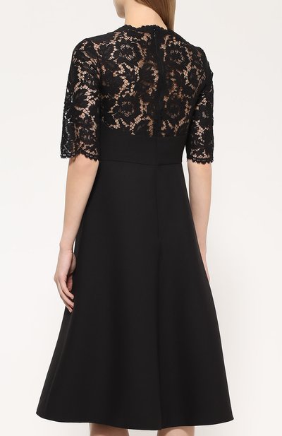 Приталенное платье с кружевным лифом и коротким рукавом VALENTINO, арт. MB3VABG6/360, фото 4