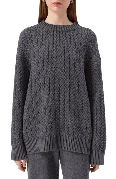 Свитер из шерсти и кашемира FREEAGE темно-серого цвета по цене 59400 руб., арт. W26.JM145.2030.991, фото 3 Свитер из шерсти и кашемира FREEAGE, арт. W26.JM145.2030.991, фото 3