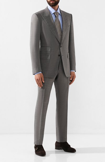 Хлопковая сорочка LANVIN синего цвета по цене 25200 руб., арт. RMSI0012-S00300PER, фото 2 Хлопковая сорочка LANVIN, арт. RMSI0012-S00300PER, фото 2