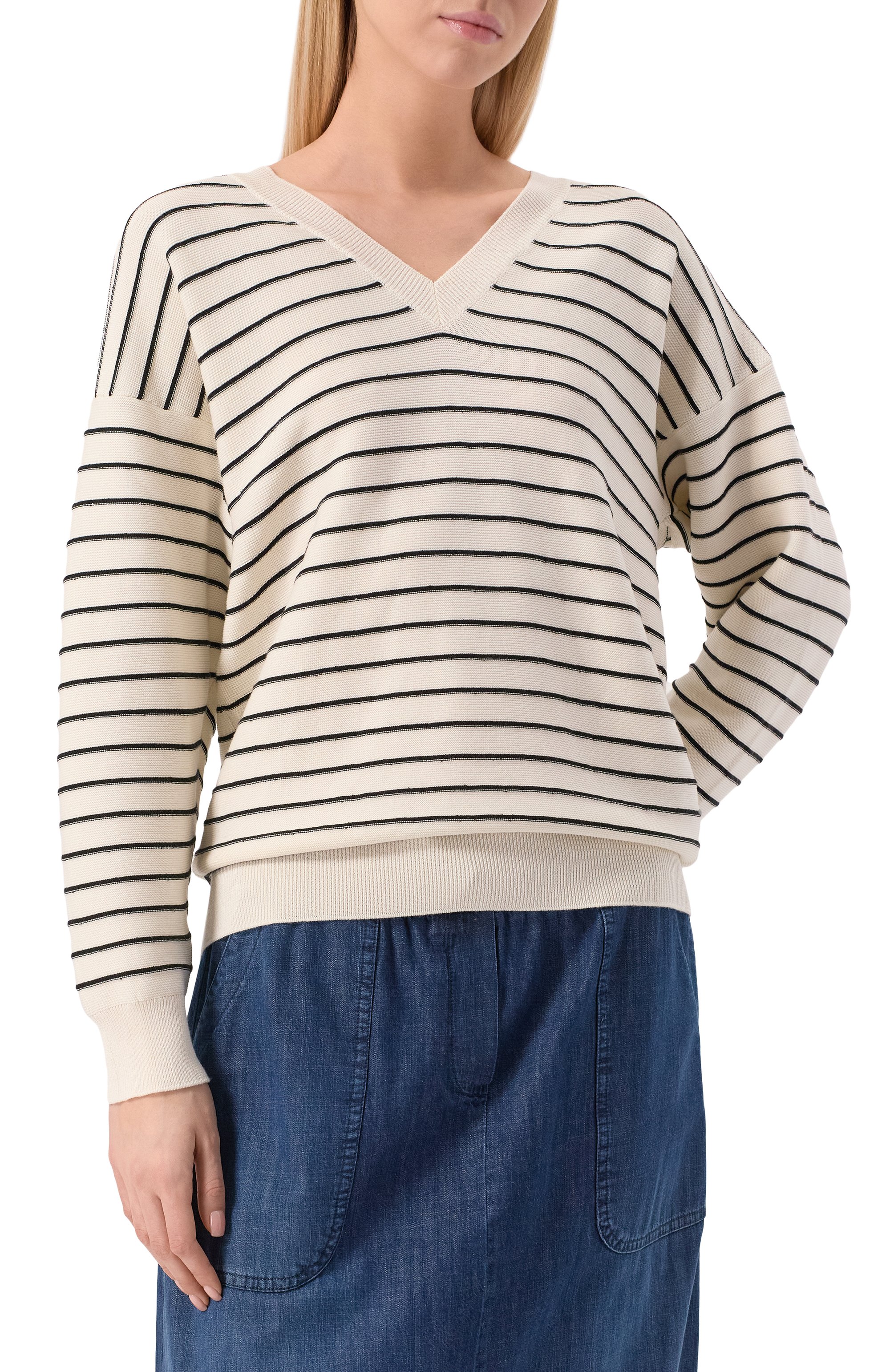 Пуловер из хлопка и шелка LORENA ANTONIAZZI, арт. P25115VM53A/3039, фото 3