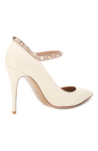 Кожаные туфли rockstud VALENTINO белого цвета по цене 62650 руб., арт. TW2S0T04/V0D, фото 4 Кожаные туфли rockstud VALENTINO, арт. TW2S0T04/V0D, фото 4