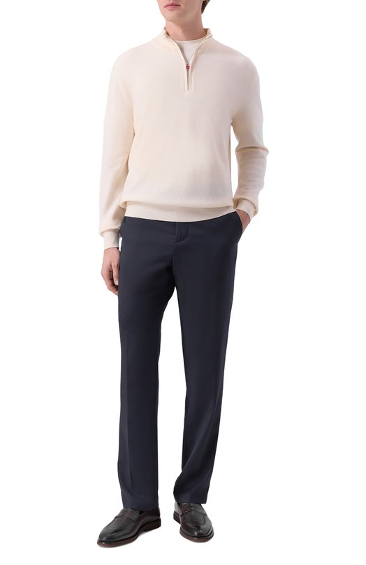 Шерстяные брюки Kiton UFPPERK0127H05 Синий  UFPPERK0127H05 Фото 2