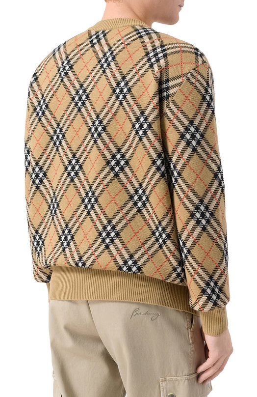 Шерстяной джемпер Burberry 8111379 Бежевый  8111379 Фото 4