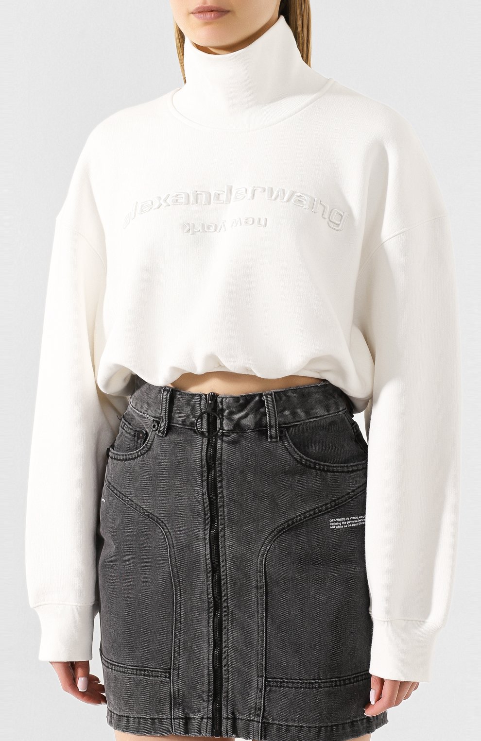 Хлопковый свитшот ALEXANDER WANG, арт. 1CC1201335, фото 3