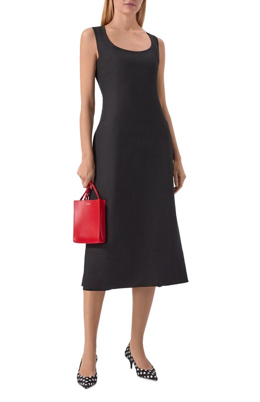 Атласные туфли Barbara 55 Amina Muaddi BARBARA PUMP 55/SATIN Чёрно-белый  BARBARA PUMP 55/SATIN Фото 3