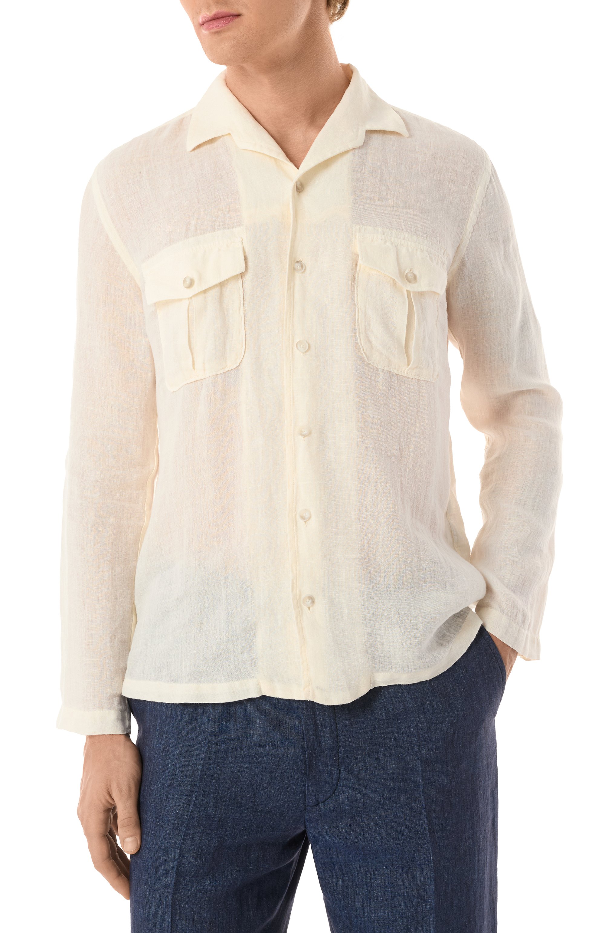 Льняная рубашка 120% LINO, арт. 32ALIM19QB/0115/000, фото 3