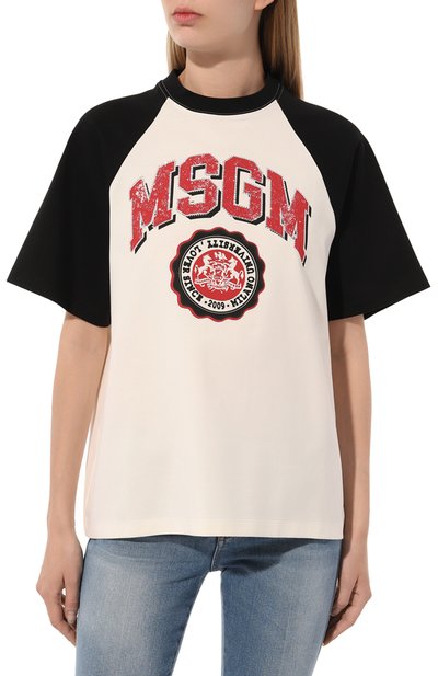 Хлопковая футболка MSGM, арт. 3741MDM86/247798, фото 3