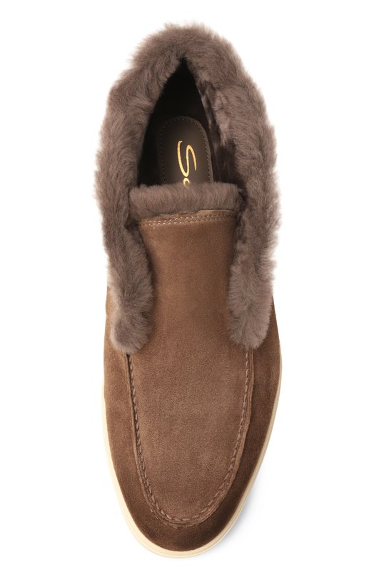 Замшевые ботинки Santoni WUYG58457TISAU0F Коричневый  WUYG58457TISAU0F Фото 6