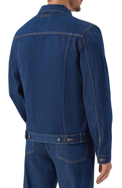 Джинсовая куртка 7 FOR ALL MANKIND темно-синего цвета по цене 32950 руб., арт. 7T470066-3K1, фото 4 Джинсовая куртка 7 FOR ALL MANKIND, арт. 7T470066-3K1, фото 4