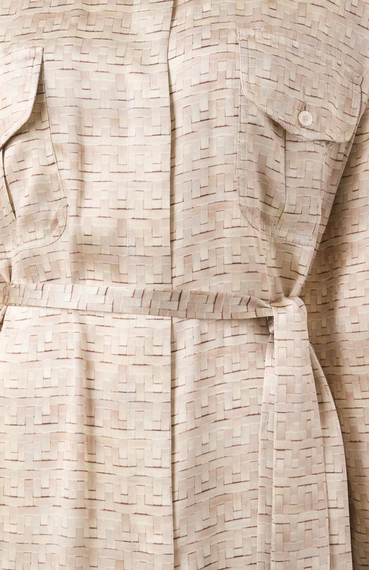 Атласное платье Kiton D47321K0926E04 Бежевый  D47321K0926E04 Фото 6