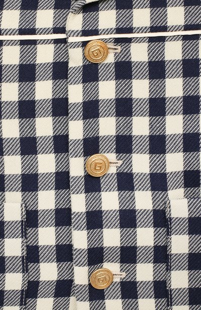 Шерстяной пиджак GUCCI синего цвета по цене 140500 руб., арт. 626196/XWAKL, фото 3 Шерстяной пиджак GUCCI, арт. 626196/XWAKL, фото 3