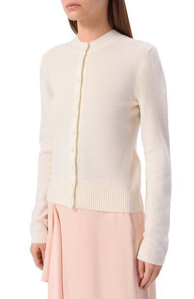 Кардиган из шерсти и кашемира ELLYME молочного цвета по цене 18900 руб., арт. 00381, фото 3 Кардиган из шерсти и кашемира ELLYME, арт. 00381, фото 3