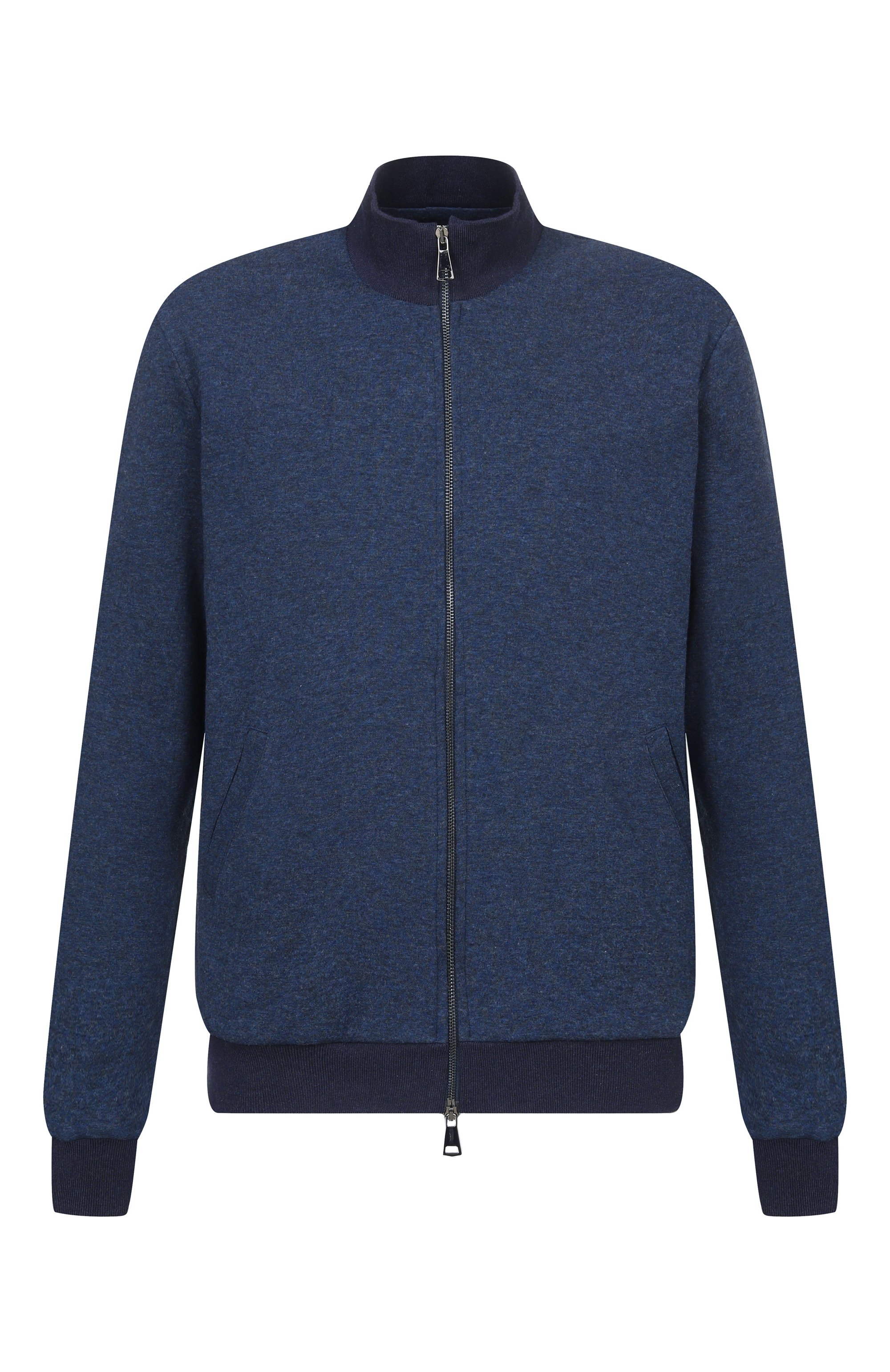 Толстовка из хлопка и кашемира ANDREA CAMPAGNA темно-синего цвета по цене 95050 руб., арт. ZIP/LB1630, фото 1 Толстовка из хлопка и кашемира ANDREA CAMPAGNA, арт. ZIP/LB1630, фото 1