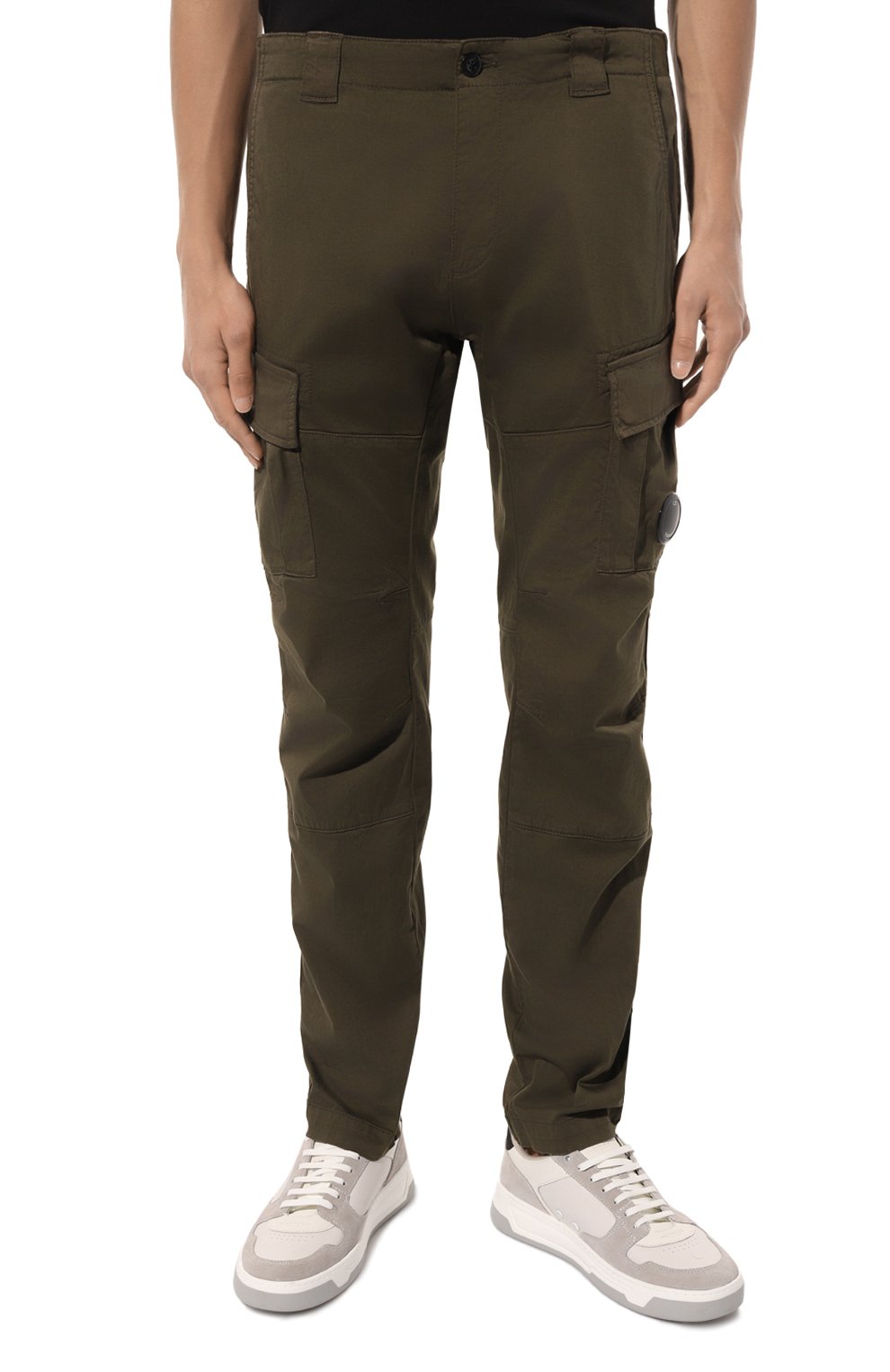 Хлопковые брюки C.P. COMPANY хаки цвета по цене 29950 руб., арт. 14CMPA056A-005694G, фото 3 Хлопковые брюки C.P. COMPANY, арт. 14CMPA056A-005694G, фото 3