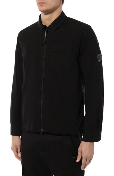 Хлопковая рубашка C.P. COMPANY черного цвета по цене 33350 руб., арт. 16CMSH158A002824G, фото 3 Хлопковая рубашка C.P. COMPANY, арт. 16CMSH158A002824G, фото 3