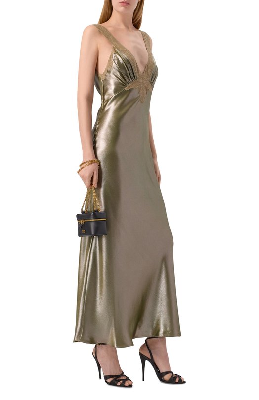 Текстильные босоножки Chandelle 110 Saint Laurent 842710/9QNA0 Чёрный  842710/9QNA0 Фото 3