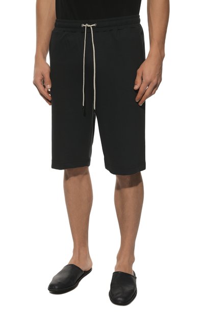 Хлопковые домашние шорты ZIMMERLI темно-синего цвета по цене 15550 руб., арт. 1357-21142, фото 3 Хлопковые домашние шорты ZIMMERLI, арт. 1357-21142, фото 3